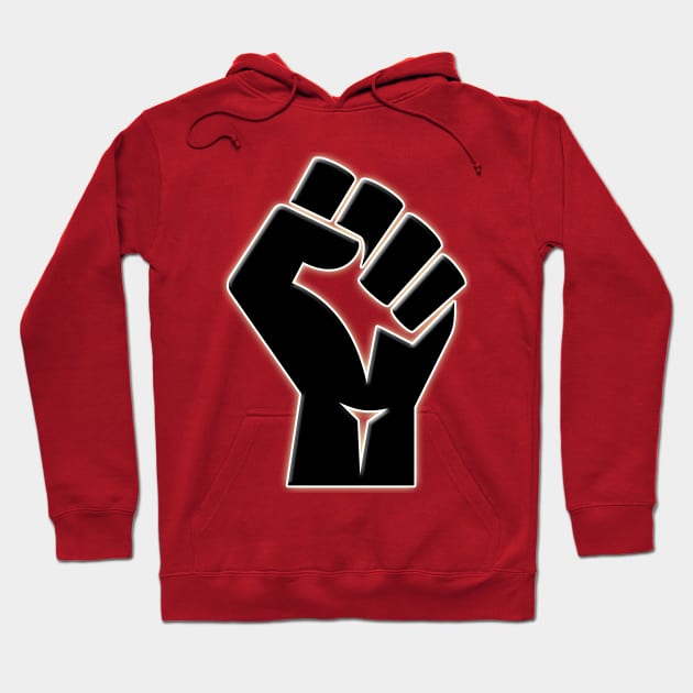 Raised Fist Hoodie by charlescheshire